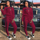 SC Plus Sizei Fashion Long Sleeve Sport Two Piece Pants Set ONY-6040