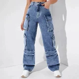 SC Fashion Loose Washed Jeans GSYI-30015