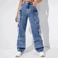 SC Fashion Loose Washed Jeans GSYI-30015