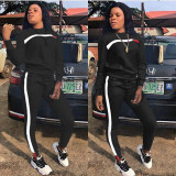 SC Plus Sizei Fashion Long Sleeve Sport Two Piece Pants Set ONY-6040