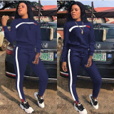 SC Plus Sizei Fashion Long Sleeve Sport Two Piece Pants Set ONY-6040
