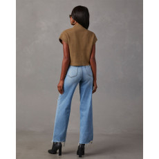 SC Solid Color Short Sleeve Knits Sweater ASL-6808