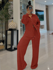 SC Long Sleeve Lapel Two Piece Pants Set YH-5367