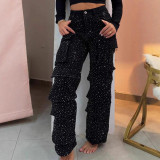SC Plus Size Hot Drill Fashion Lpose Straight Jeans ORY-5276