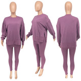 SC Long Sleeve Solid Color Two Piece Pants Set WSYF-5970