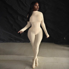 SC Long Sleeve Solid Bodysuit Two Piece Pants Set MXBF-Y25ST382