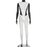 SC Sleeveless Solid Color Bodysuit Two Piece Pants Set MXBF-J25ST290