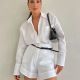 SC Solid Color Long Sleeve Shirt Short Set GTJR-RC3251