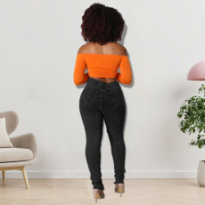 SC Fashion Holes Bandage Jeans GDAM-218189