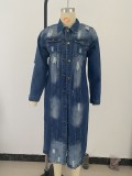 SC Retro Denim Long Jacket GKNF-TSC-9932