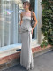 SC Off Shoulder Solid Color Maxi Dress GKLK-D5218514Y