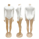 SC Tight Long Sleeve Bodysuit Two Piece Skirts Set SFY-779