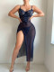 SC Lace Hollow Out Mesh Dress Lingerie Set GAXL-DZ23