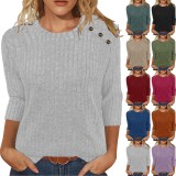 SC Solid Coloar O Neck T Shirt GYZY-6689