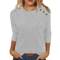 SC Solid Coloar O Neck T Shirt GYZY-6689