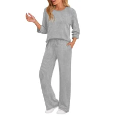 SC Long Sleeve Solid Color Two Piece Pants Set GYZY-6681