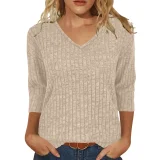 SC Long Sleeve V Neck T Shirt GYZY-6683