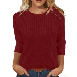 SC Solid Coloar O Neck T Shirt GYZY-6689