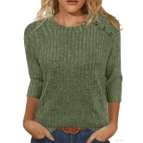 SC Solid Coloar O Neck T Shirt GYZY-6689