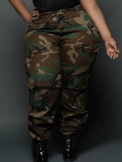 SC Plus Size Camouflage Print Sport Pants GAWE-TB5215