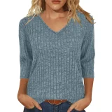 SC Long Sleeve V Neck T Shirt GYZY-6683
