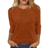 SC Solid Coloar O Neck T Shirt GYZY-6689