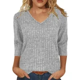 SC Long Sleeve V Neck T Shirt GYZY-6683