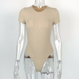 SC Solid Color Short Sleeve Bodysuit GZJF-ZJ2217