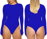SC Long Sleeve Solid Color Skinny Bodysuit GZJF-ZJ1202