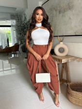 SC Fashion Solid Color Flower Bud Pants SFY-795