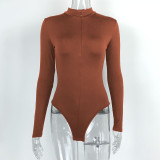 SC Long Sleeve Zipper Bodysuit GZJF-ZJ2834