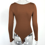 SC Long Sleeve Square Neck Bodysuit GZJF-ZJ2835