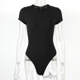 SC Solid Color Short Sleeve Bodysuit GZJF-ZJ2217