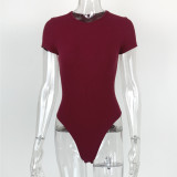 SC Solid Color Short Sleeve Bodysuit GZJF-ZJ2217