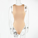 SC Solid Color Sleeveless Bodysuit GZJF-ZJ1265