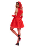 SC Halloween Ghost Bride Red Mini Dress GMMD-8113