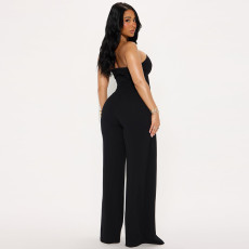SC Fashion Wrap Chest Wide Leg Jumpsuit GZIY-6190