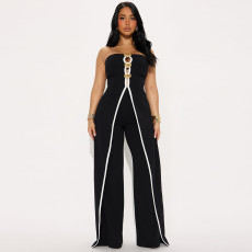 SC Fashion Wrap Chest Wide Leg Jumpsuit GZIY-6190