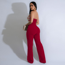 SC Sexy Wrap Chest Backless Jumpsuit GZIY-6079