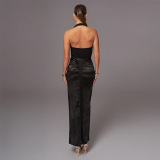 SC Halterneck Backless Solid Color Tank Tops GZIY-6116