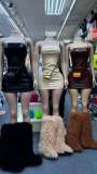 Pre Order: About 7 work days shipping PU Leater Mini Dress YUEM-300839
