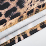 SC Off Shoulder Long Sleeve Leopard Romper GSZM-D25RP417