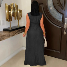 SC Solid Color Tie Up Loose Two Piece Pant Set BY-7538