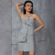 SC Wrap Chest Solid Color Mini Dress DLSF-K25D80430