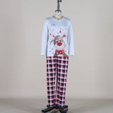 SC Fawn Print O Neck Plaid-Panel Christmas Parent-Child Set YLDF-209180