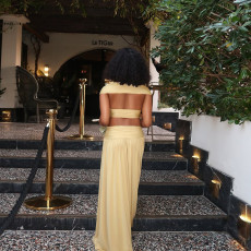 SC Sexy Wrap Chest Tops Long Skirt Two Piece Set DLSF-K25S80528