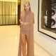 SC Nesh See Through Peated Patchwork Mini Dress DLSF-K25D81160