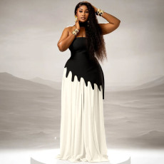 SC Sexy Backless Split Two Piece Skirts Set DLSF-K25S81484