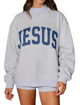 SC Letter Print Long Sleeve Sweatshirts GLJS-B8364