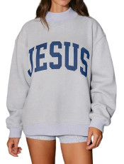 SC Letter Print Long Sleeve Sweatshirts GLJS-B8364